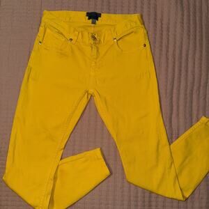 Ted Baker Paris Women's Yellow Skinny Pants Trousers Jeans Cotton Stretch Sz 29